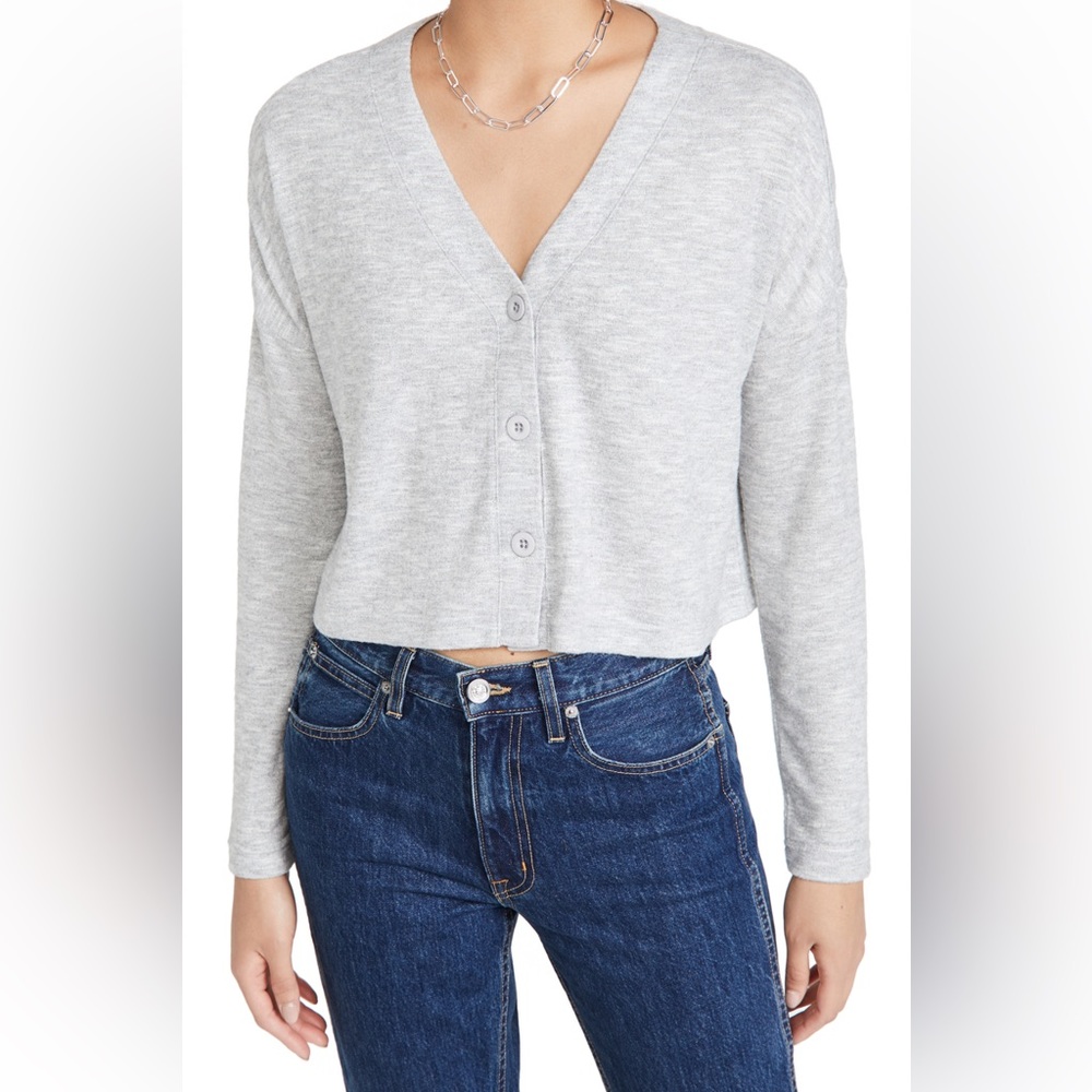 Z Supply Cher Slub Cardigan Top, size small, heather grey, great condition!